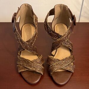 Cato Brown Woven Sandals